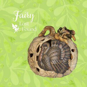 Pumpkin & Turkey Ceramic Lantern
